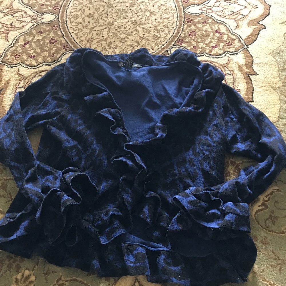 Blue and Black leopard print